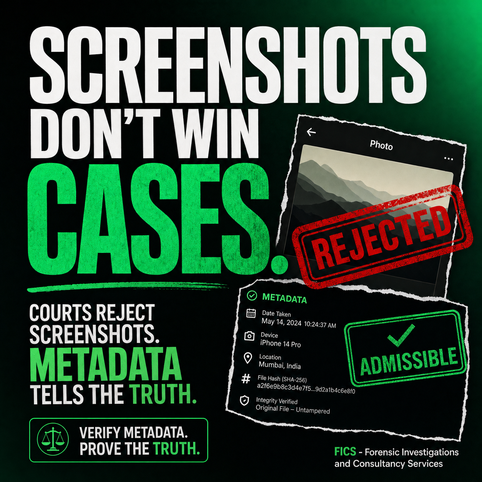 Why Screenshots Fail in Court: The Digital Evidence Trap