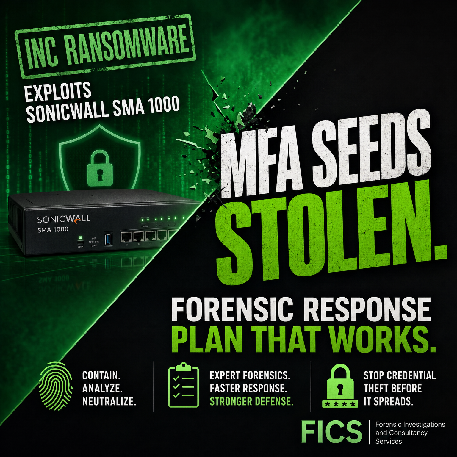 INC Ransomware Steals MFA Seeds: Forensic Response Plan